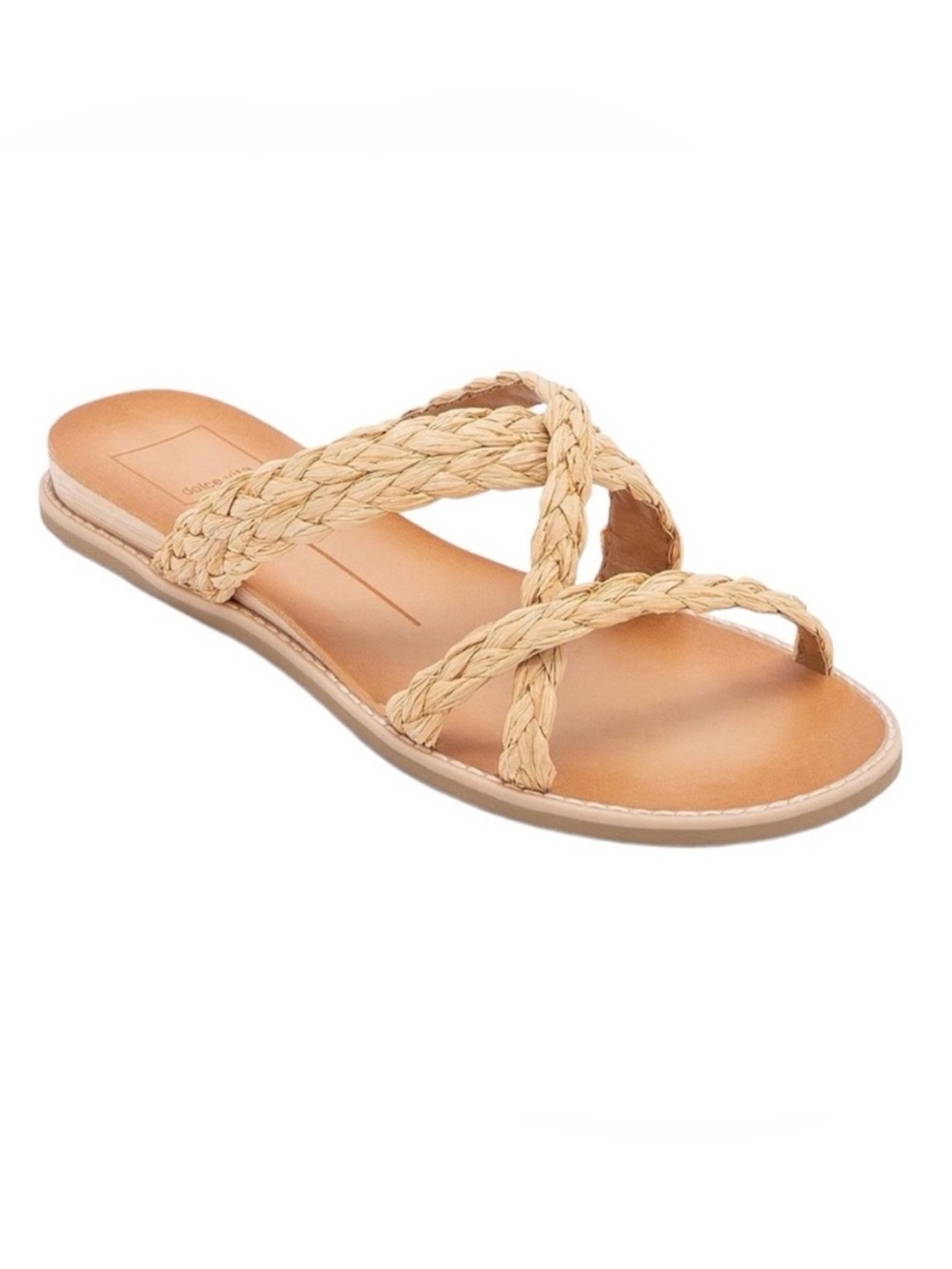 Dolce Vita Braided Rafia Slip On Slide Sandals Size 8.5